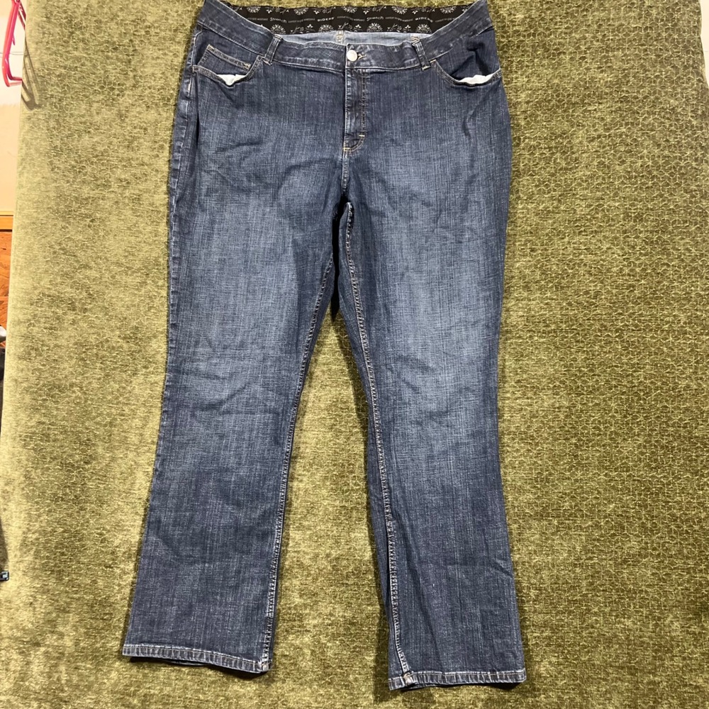 Riders by Lee Jeans Women 24W L Blue Midrise Bootcut No-Gap Waistband Stretch